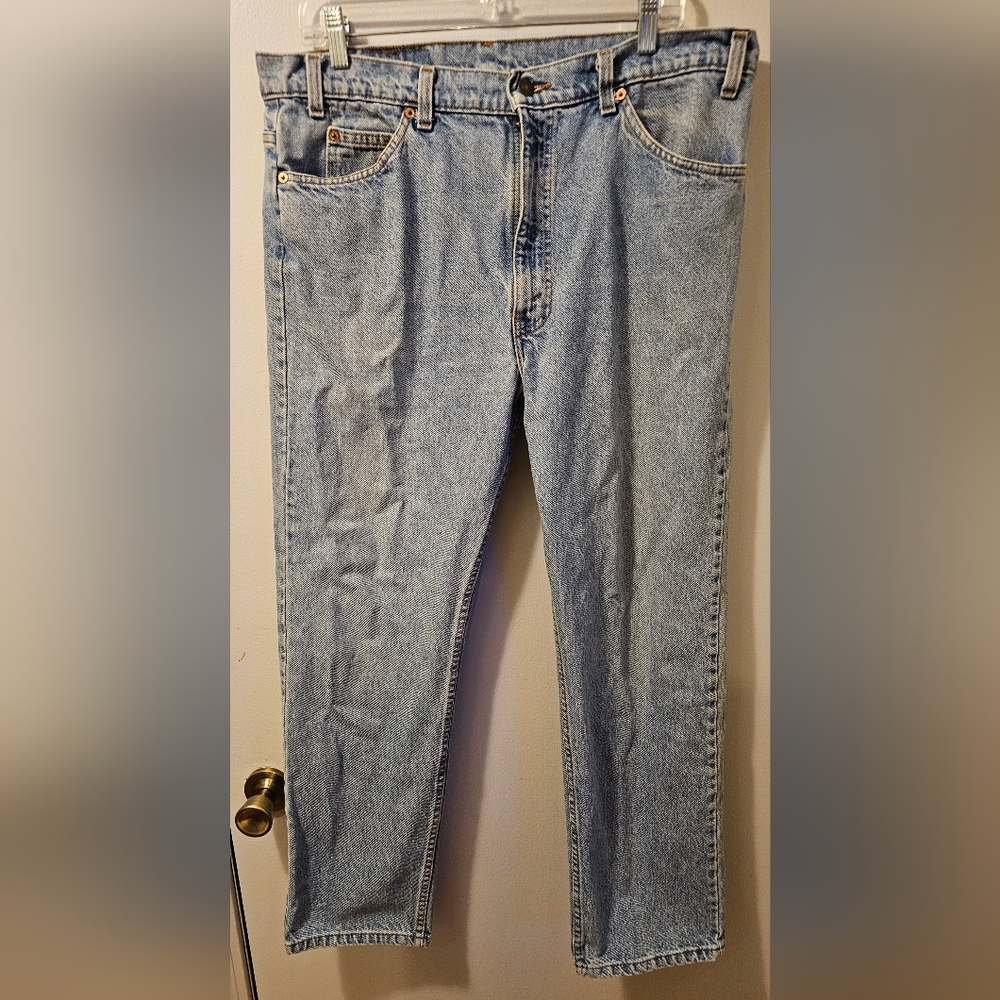Vintage‎ 90s Levi’s 505 Orange Tab Straight Fit Denim Blue Jeans Men's 38X30